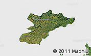 Satellite 3D Map of Bocaiuva do Sul, single color outside
