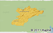 Savanna Style 3D Map of Bocaiuva do Sul, single color outside