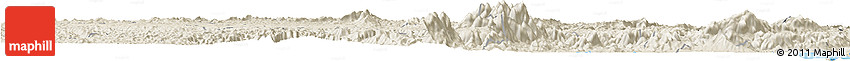 Shaded Relief Horizon Map of Bocaiuva Do Sul