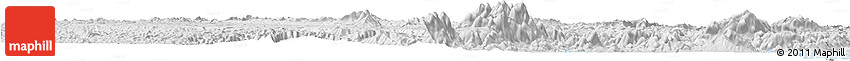 Silver Style Horizon Map of Bocaiuva Do Sul