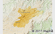Physical Map of Bocaiuva do Sul, lighten