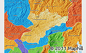 Physical Map of Bocaiuva do Sul, political outside