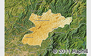 Physical Map of Bocaiuva do Sul, satellite outside