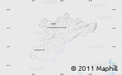 Silver Style Map of Bocaiuva do Sul, single color outside
