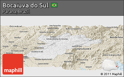 Classic Style Panoramic Map of Bocaiuva Do Sul
