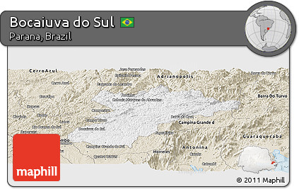 Classic Style Panoramic Map of Bocaiuva Do Sul