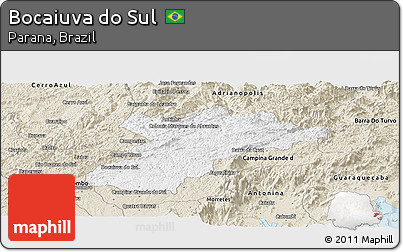 Classic Style Panoramic Map of Bocaiuva Do Sul