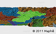 Political Panoramic Map of Bocaiuva do Sul, darken