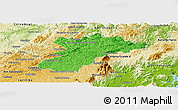 Political Panoramic Map of Bocaiuva do Sul, physical outside