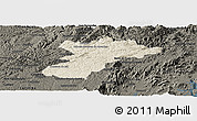 Shaded Relief Panoramic Map of Bocaiuva do Sul, darken