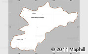 Gray Simple Map of Bocaiuva do Sul, cropped outside