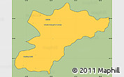 Savanna Style Simple Map of Bocaiuva do Sul, cropped outside