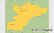 Savanna Style Simple Map of Bocaiuva do Sul, single color outside