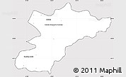 Silver Style Simple Map of Bocaiuva do Sul, cropped outside