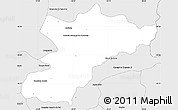 Silver Style Simple Map of Bocaiuva do Sul