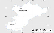 Silver Style Simple Map of Bocaiuva do Sul, single color outside