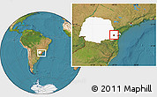 Satellite Location Map of Colombo, highlighted parent region
