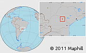 Gray Location Map of Congonhinhas