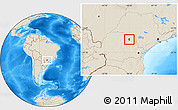 Shaded Relief Location Map of Congonhinhas