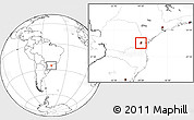 Blank Location Map of Curitiba