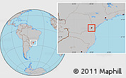 Gray Location Map of Curitiba