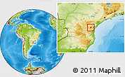 Physical Location Map of Curitiba