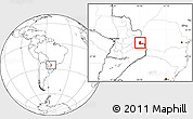 Blank Location Map of Foz do Iguacu