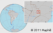 Gray Location Map of Foz do Iguacu