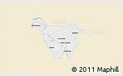 Classic Style 3D Map of Imbituva, single color outside