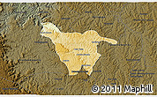 Physical 3D Map of Imbituva, darken