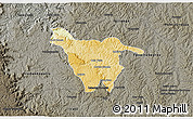 Physical 3D Map of Imbituva, darken, semi-desaturated