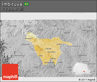 Physical 3D Map of Imbituva, desaturated