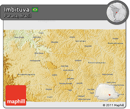 Physical 3D Map of Imbituva