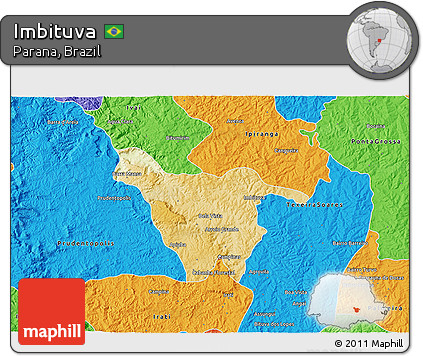 Physical 3D Map of Imbituva, political outside
