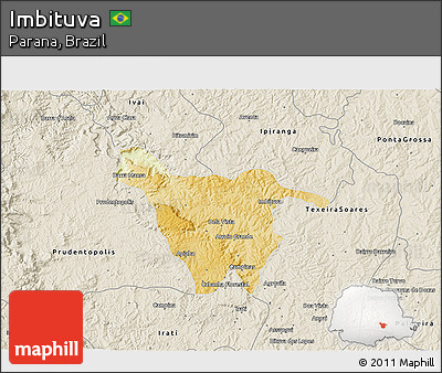 Physical 3D Map of Imbituva, shaded relief outside