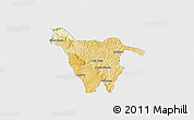 Physical 3D Map of Imbituva, single color outside