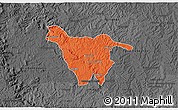 Political 3D Map of Imbituva, darken, desaturated