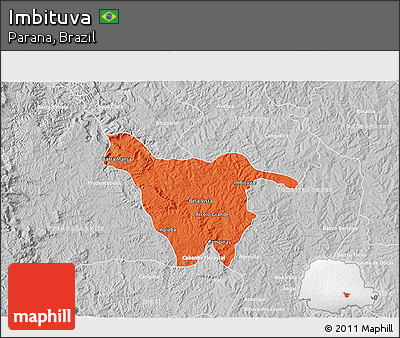 Political 3D Map of Imbituva, lighten, desaturated