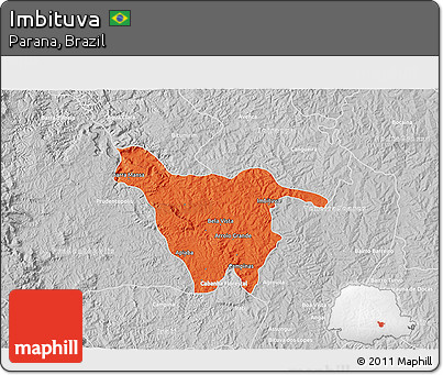 Political 3D Map of Imbituva, lighten, desaturated