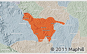 Political 3D Map of Imbituva, lighten, semi-desaturated