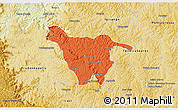 Political 3D Map of Imbituva, physical outside