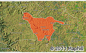 Political 3D Map of Imbituva, satellite outside