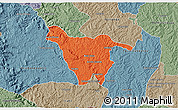 Political 3D Map of Imbituva, semi-desaturated