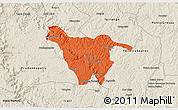 Political 3D Map of Imbituva, shaded relief outside
