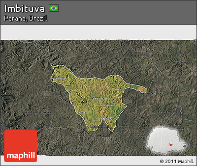 Satellite 3D Map of Imbituva, darken, semi-desaturated