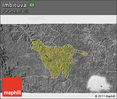 Satellite 3D Map of Imbituva, desaturated