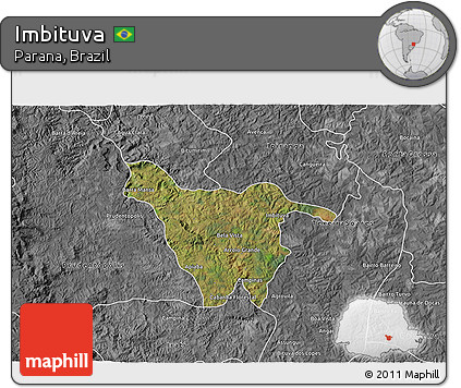 Satellite 3D Map of Imbituva, desaturated