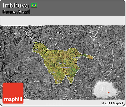 Satellite 3D Map of Imbituva, desaturated