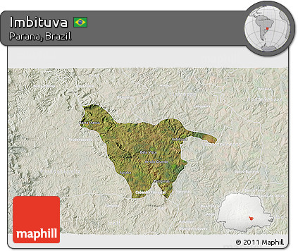 Satellite 3D Map of Imbituva, lighten