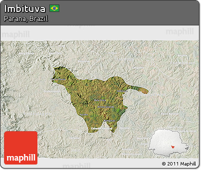 Satellite 3D Map of Imbituva, lighten